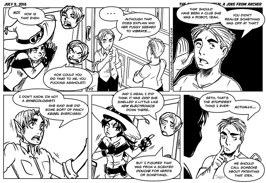 Deleted dialog for panel five; Fran:_whew, totally dodged a bullet there._